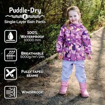Durable Waterproof Toddler Pants for Puddle Jumping