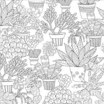 Succulents Adult Coloring Book (31 stress-relieving designs) (Artist's Coloring Books)