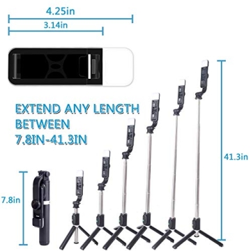 Portable Selfie Stick & Tripod with Fill Light