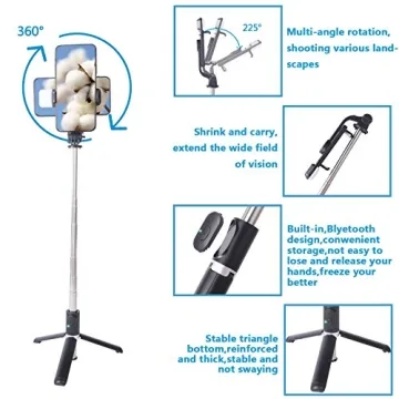 Portable Selfie Stick & Tripod with Fill Light