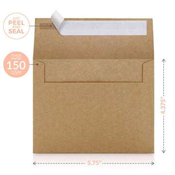Sweetzer & Orange A2 Envelopes: Luxury Kraft Mailers for Cards