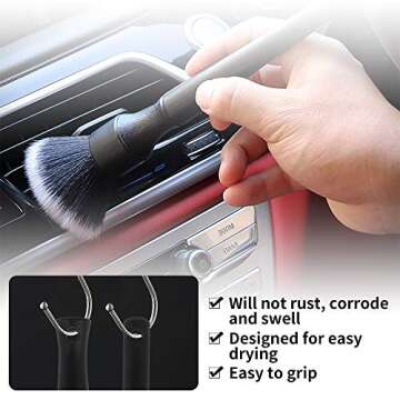 eFuncar Car Detailing Brush Set - No Scratch Microfiber Cleaners