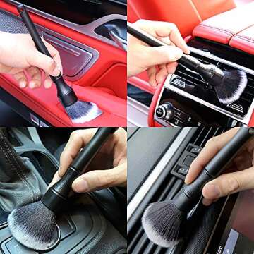 eFuncar Car Detailing Brush Set - No Scratch Microfiber Cleaners