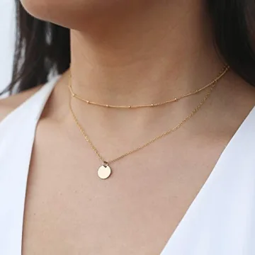 Dainty Gold Coin Choker Necklace for Chic Layering Style