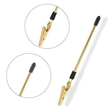 SAVITA 2pcs Hands Bracelets Helpers Bracelets Assistant Clips Jewelry Fastening Tool Jewelry Assistant Stick Adjusting Tool for Jewelry Bracelets Watch Necklace Keychain Clasps (Gold)