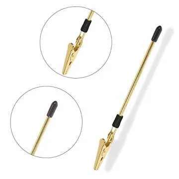 SAVITA 2pcs Hands Bracelets Helpers Bracelets Assistant Clips Jewelry Fastening Tool Jewelry Assistant Stick Adjusting Tool for Jewelry Bracelets Watch Necklace Keychain Clasps (Gold)