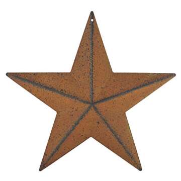 Rustic Metal Barn Star Decor Set - 3 Sizes, 3 PCS