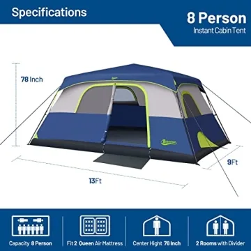 BEYONDHOME 8-Person Waterproof Windproof Camping Tent