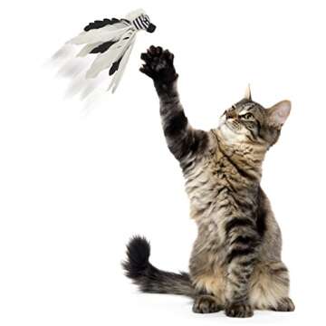 Zingy Zebra Cat Toy with Catnip & Silvervine for Playtime Fun