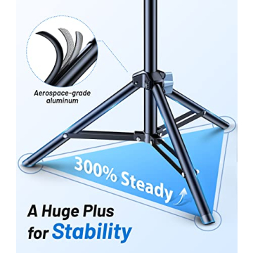 VICSEED 67" Heavy Duty Phone Tripod with Bluetooth Remote