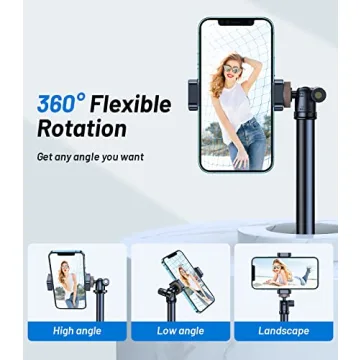 VICSEED 67" Heavy Duty Phone Tripod with Bluetooth Remote