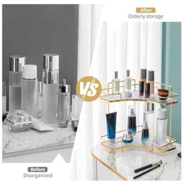 Corner Bathroom Countertop Organizer for Easy Storage