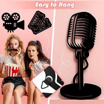 5-Piece Wooden Movie Reel Decor for Home Theater