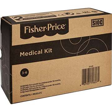 Fisher-Price Doctor Playset Medical Kit 7-Piece Toy for Dress Up and Preschool Pretend Play Ages 3+ ...