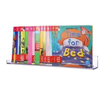 Sooyee 3 Pack Acrylic Invisible Floating Book Shelves