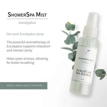 European Spa Source Eucalyptus ShowerSpa Mist Spray for Aromatherapy, At Home Spa Experience, Sinus ...