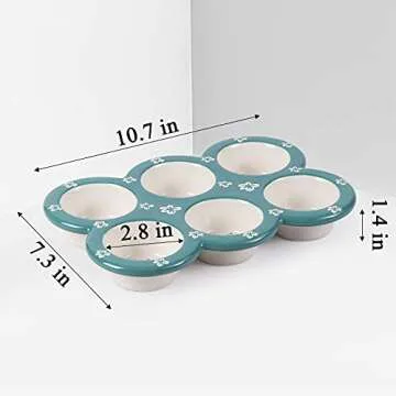 Wisenvoy Muffin Pan - Premium Ceramic 6 Cup Nonstick Baking Tray