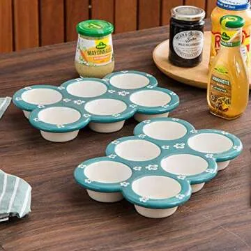 Wisenvoy Ceramic Muffin Pan - Nonstick 6 Cup Tray for Baking