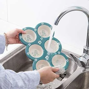 Wisenvoy Ceramic Muffin Pan - Nonstick 6 Cup Tray for Baking