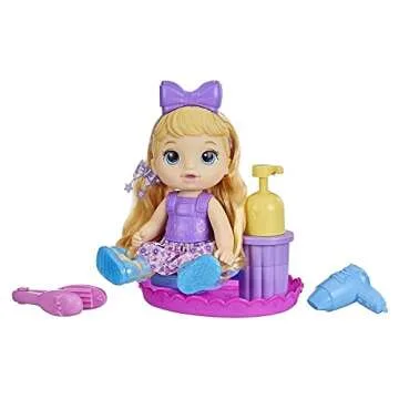 Baby Alive Sudsy Styling Doll, Blonde Hair, 12-Inch, Salon Chair, Toys for 3 Years and Up