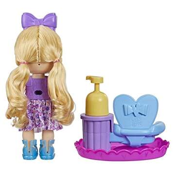 Baby Alive Sudsy Styling Doll, Blonde Hair, 12-Inch, Salon Chair, Toys for 3 Years and Up
