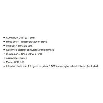 Infantino Twist and Fold Baby Activity Gym for Fun