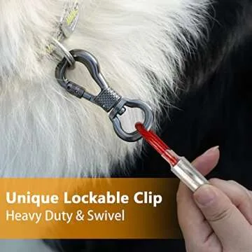 XiaZ Dog Tie Out Cable, Heavy Duty Dog Chains for Outside with Lockable Hook, Pet Runner Cable Leads for Yard, Dog Line Tether for Small Medium Large Dogs Up to 125 LBS