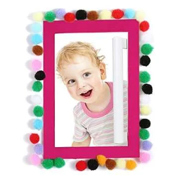 Caydo 2400 Pieces 1cm Pom Poms for Crafts, Small Pompoms Multicolor for Arts and Crafts Hobby Supplies