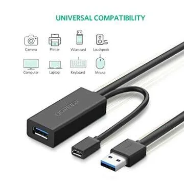 USB 3.0 Extension Cable with Repeater Black / 5M
