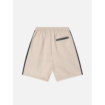 Aelfric Eden Men's 90s Patchwork Sweat Shorts Multi-Pockets Elastic Waist Cargo Short Streetwear Casual Shorts