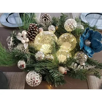 Glass Ball LED Light Orb Lamp Crackle Glass Light Warm White Night Lamp for Mother' Day Gift Bedroom Living-Room Dresser Nursery Kitchen Garden Restaurant Modern Glass Decoration Glass Craft