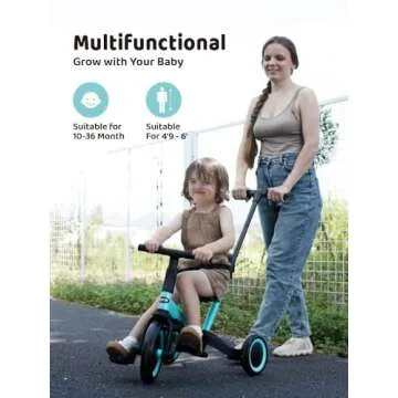 newyoo Toddler Tricycles for 1-3 Year Olds - Multifunctional and Safe Riding Fun