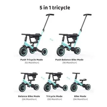 newyoo Toddler Tricycle for 1-3 Year Olds with Safety Features