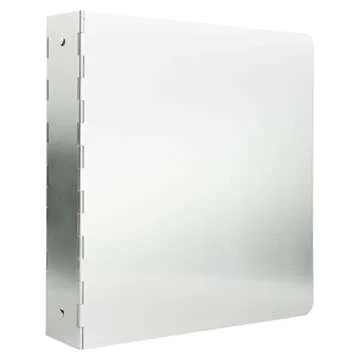 JAM PAPER Aluminium 2 inch Binders - Silver Aluminum 3 Ring Binder - Sold Individually