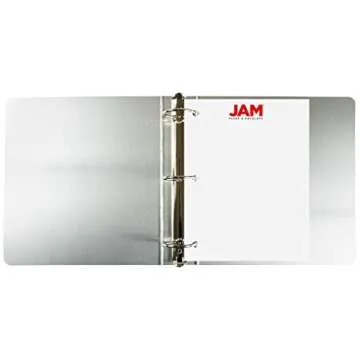 JAM PAPER Aluminium 2 inch Binders - Silver Aluminum 3 Ring Binder - Sold Individually