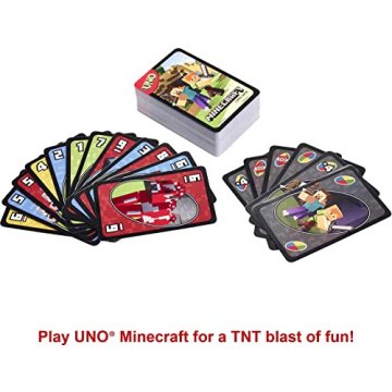 Mattel UNO Minecraft Game for Family Fun and Collectibles