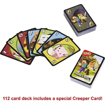 Mattel UNO Minecraft Game for Family Fun and Collectibles