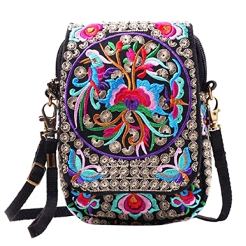 Jiyaru Embroidered Crossbody Bag - Fashionable and Lightweight