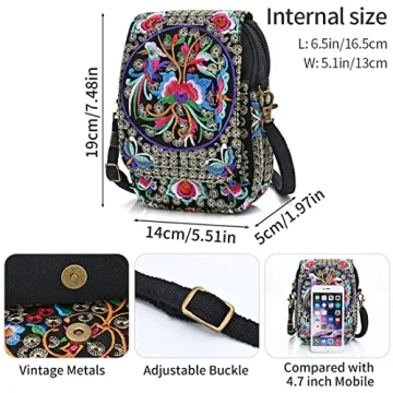 Jiyaru Embroidered Crossbody Bag - Fashionable and Lightweight
