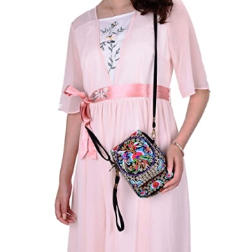 Jiyaru Embroidered Crossbody Bag - Fashionable and Lightweight