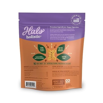 Halo Plant-Based Dog Treats with Peanuts & Pumpkin, 8 oz