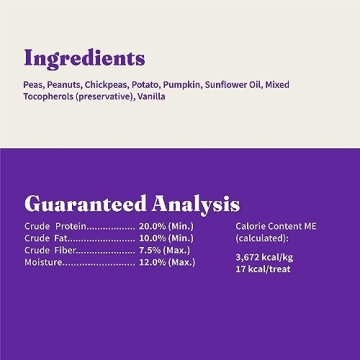 Halo Plant-Based Dog Treats with Peanuts & Pumpkin, 8 oz