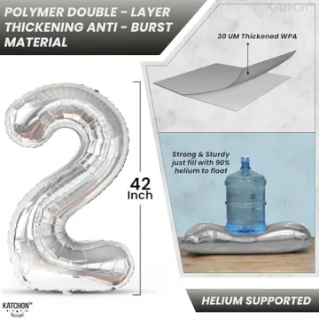 Giant KatchOn 2025 Graduation Balloons - 42 Inch Silver