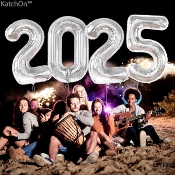 Giant KatchOn 2025 Graduation Balloons - 42 Inch Silver