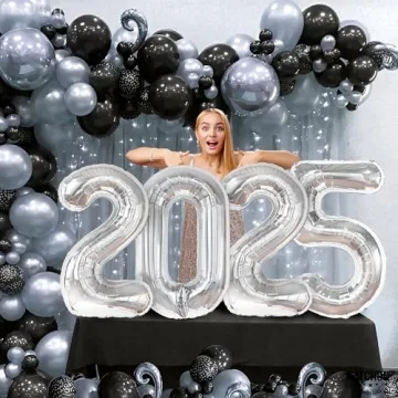 Giant KatchOn 2025 Graduation Balloons - 42 Inch Silver