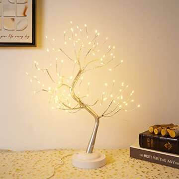 kalynmart Tabletop Tree Light 108 LED 8 Lighting Modes with Adjustable Branches Bonsai Tree Light, Battery/USB Operated for Room Home Bedroom Party Decor