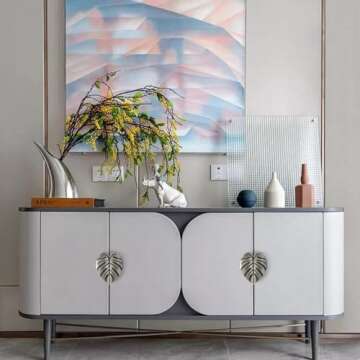 MOYA STD Silver Handle knobs for Misbo Greenhouse Cabinet Pulls, Monstera Leaf Knobs and Pulls Drawer Pulls Door Knobs Dresser Drawer Handles Knobs for Dresser