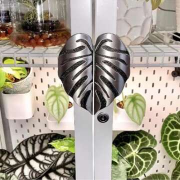 MOYA STD Silver Handle knobs for Misbo Greenhouse Cabinet Pulls, Monstera Leaf Knobs and Pulls Drawer Pulls Door Knobs Dresser Drawer Handles Knobs for Dresser