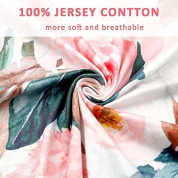 Fitted Crib Sheets for Baby Boys and Girls, Ultra-Soft Jersey Knit Cotton Baby Crib Sheet Fits Stand...