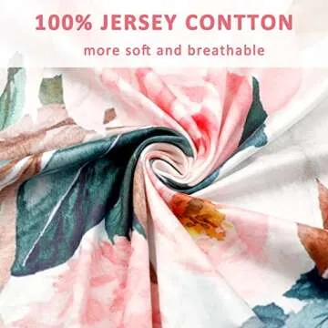 Fitted Crib Sheets for Baby Boys and Girls, Ultra-Soft Jersey Knit Cotton Baby Crib Sheet Fits Stand...